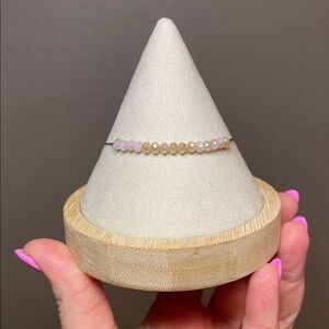 Vintage Lydell New York Pink Stone Slider Bracelet